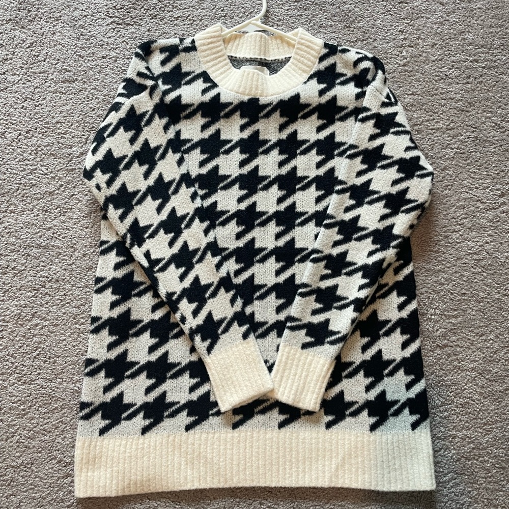LOFT Lou & Grey Houndstooth Tunic Sweater